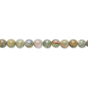 Bead, rhyolite (natural), 4mm round, B grade, Mohs hardness 6-1/2 to 7. Sold per 15-1/2&quot; to 16&quot; strand.