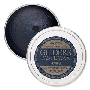 Wax paste, Gilders Paste&reg;, iris blue. Sold per 1-ounce canister.