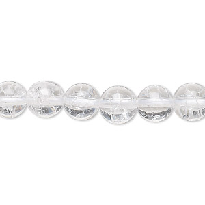 Bead, ice flake quartz (heated), 8mm round, B grade, Mohs hardness 7. Sold per 15-1/2&quot; to 16&quot; strand.