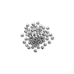 Bead, sterling silver, 1.8mm seamless round. Sold per pkg of 100.