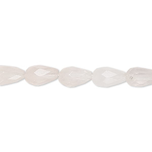 Rose Quartz Gem Color Quartz 10x7MM Approx Faceted Tie Shape Briolette Beads 7" 