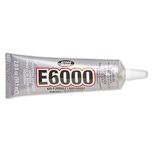 Adhesive, E6000&reg; Jewelry and Craft Adhesive, black. Sold per 2-fluid ounce tube.