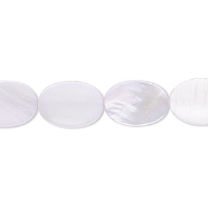 Bead, mother-of-pearl shell (dyed), lavender, 14x10mm flat oval. Sold per 15&quot; to 16&quot; strand.