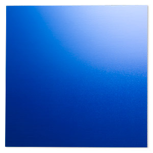 Sheet, anodized aluminum, blue, 5-3/4 x 5-3/4 inch square, 20 gauge. Sold  individually. - Fire Mountain Gems and Beads