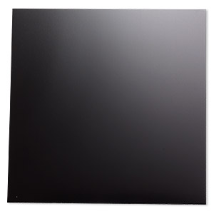 Sheet, anodized aluminum, black, 5-3/4 x 5-3/4 inch square, 26