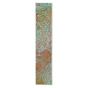 Sheet, Lillypilly, copper, rojo patina, 10x2-inch single-sided ...