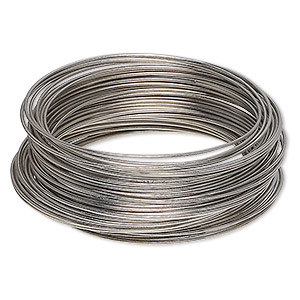 Memory wire, imitation rhodium-plated high carbon steel, 1-3/4 inch bracelet, 0.7mm thick. Sold per 1-ounce pkg, approximately 60 loops.