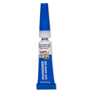 Adhesive, Super Glue&reg;, clear, self-piercing cap. Sold per 0.1-ounce tube.
