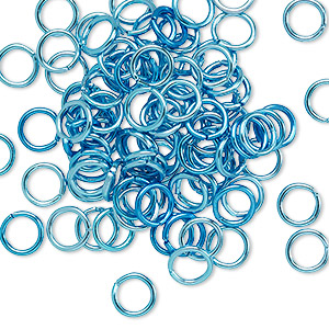 Open Jump Rings Aluminum Blues