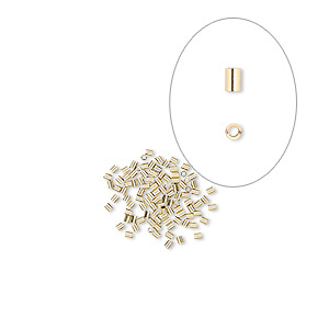 Gunmetal Tube Crimp Beads (1.5mm, Set of 100)