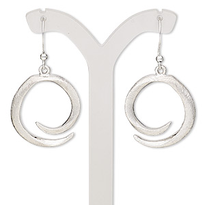 Fishhook Earrings Imitation rhodium-plated Silver Colored