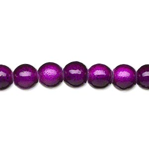 Wonder bead, acrylic, purple, 8mm round. Sold per 15-1/2&quot; to 16&quot; strand.
