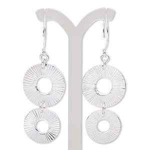Earring mix, stainless steel / silver-plated brass / steel