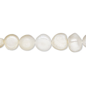Pearl, cultured freshwater (bleached), multicolor, 7-9mm flat-sided potato, D grade. Sold per 16-inch strand.