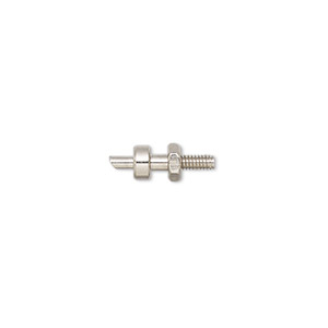 Replacement pin, Wubbers&reg;, steel, 12x4mm with 4x1.5mm nut and 1.5mm round punch. Sold per pkg of 5.