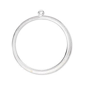 Focal, fine silver, 31mm round with open back and 30mm round setting. Sold individually.