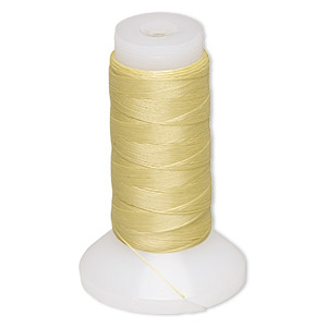 Thread, Kevlar®, natural, 0.18mm diameter, size D, 15-pound test