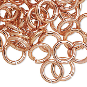 Open Jump Rings Aluminum Copper Colored