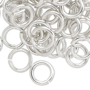 Open Jump Rings Aluminum Silver Colored
