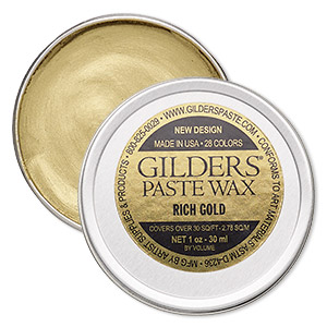 Wax paste, Gilders Paste®, rich gold. Sold per 1-ounce canister. - Fire  Mountain Gems and Beads