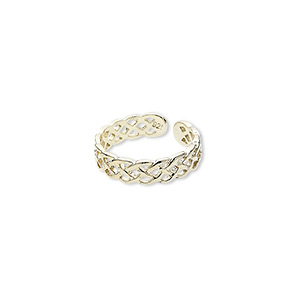 Gold Filled Toe Ring Sterling Silver Toe Ring Adjustable Toe Ring Gold and Silver Toe Ring Braid Toe Ring