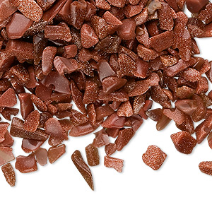 Inlay chip, brown goldstone (glass) (man-made), mini undrilled chip. Mini chips range in size from approximately 1mm to 9mm. Sold per 50-gram pkg.