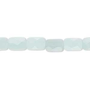 Bead, amazonite (natural), 9x6mm faceted rectangle, B grade, Mohs hardness 6 to 6-1/2. Sold per 15-1/2&quot; to 16&quot; strand.