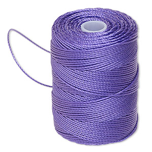 Thread, C-Lon&reg;, nylon, amethyst, 0.5mm diameter. Sold per 92-yard spool.