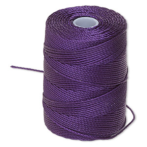 Thread, C-Lon®, nylon, purple, 0.5mm diameter. Sold per 92-yard spool. -  Fire Mountain Gems and Beads
