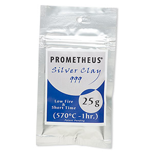 Prometheus&reg; fine silver clay, low fire and short time. Sold per 25-gram pkg.