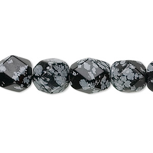 Beads Grade B Snowflake Obsidian