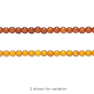 Bead, Baltic amber (heated), 3mm round, B grade, Mohs hardness 2 to 2-1/2. Sold per 15-1/2&quot; to 16&quot; strand.