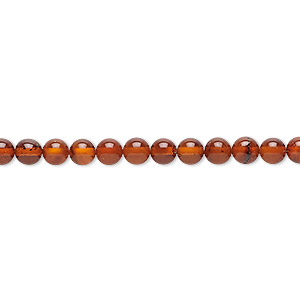 Bead, Baltic amber (heated), 4mm round, B grade, Mohs hardness 2 to 2-1/2. Sold per 15-1/2&quot; to 16&quot; strand.