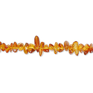 Bead, Baltic amber (heated), small chip, Mohs hardness 2 to 2-1/2. Sold per 15-1/2&quot; to 16&quot; strand.