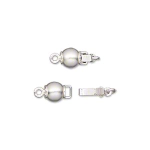 Box (Tab) Clasp Silver Plated/Finished Silver Colored