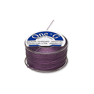 Thread, TOHO BEADS&reg;, One-G&#153;, nylon, purple, size 0. Sold per 50-yard spool.