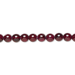 Bead, garnet (dyed), 5mm hand-cut round, B grade, Mohs hardness 7 to 7-1/2. Sold per 15-1/2&quot; to 16&quot; strand.