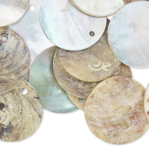 Drop mix, Capiz shell (coated), mixed colors, 10mm flat round. Sold per pkg  of 100. - Fire Mountain Gems and Beads