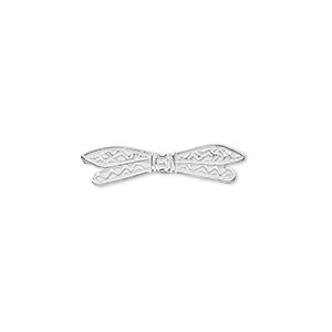 Bead, JBB Findings, sterling silver, 22x5mm dragonfly wings. Sold individually.