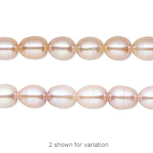 Pearl, cultured freshwater, mauve, 6-7mm rice, C grade, Mohs hardness 2-1/2 to 4. Sold per (2) 15&quot; to 16&quot; strands.