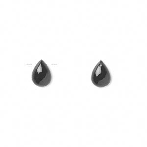 Bead, black onyx (dyed), 8x6mm hand-cut top-drilled teardrop, B grade, Mohs hardness 6-1/2 to 7. Sold per pkg of 2.