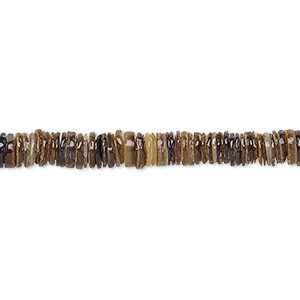Bead, tagnipis shell (natural), 4-5mm hand-cut heishi, Mohs hardness 3-1/2. Sold per 15-1/2&quot; to 16&quot; strand.