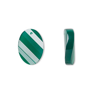 Bead, green onyx (dyed), 16x12mm faceted twisted oval, B grade, Mohs hardness 6-1/2 to 7. Sold per pkg of 2.