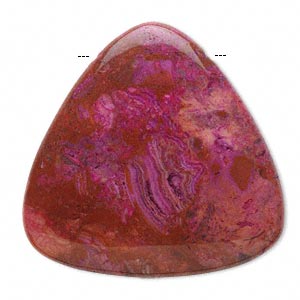 Focal, crazy lace agate (dyed), fuchsia, 40x40x40mm triangle, B- grade, Mohs hardness 6-1/2 to 7. Sold per pkg of 2.