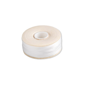 Thread, Nymo&reg;, nylon, white, size O. Sold per 90-yard bobbin.