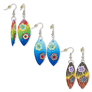Stylish Multi-color polymer earrings