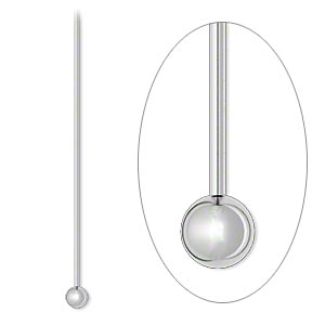 Ball Tip Sterling Silver Silver Colored