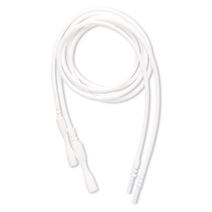 Necklace cord, silicone, opaque white, 2-2.2mm wide, 16 inches with snap closure. Sold per pkg of 4.