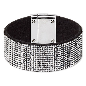 Other Bracelet Styles Faux Suede Silver Colored