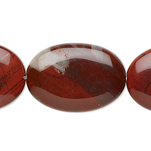 Bead, rainbow brecciated jasper (natural), 30x22mm flat oval, B grade, Mohs hardness 6-1/2 to 7. Sold per 15-1/2&quot; to 16&quot; strand.